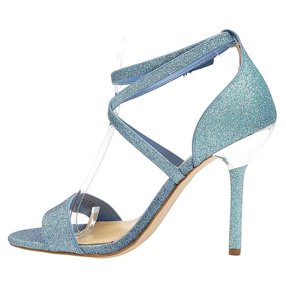 Michael Michael Kors Strappy Stiletto Evening Sandal Astrid Sz US 9.5M Navy Blue - Picture 3 of 6